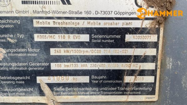 TRITURADORA KLEEMAN MCO 9 EVO 2021 - Imagen 2